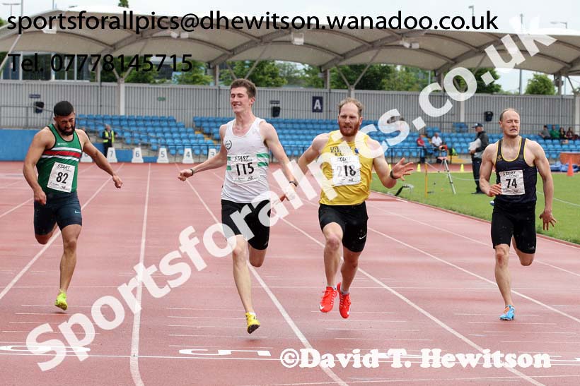 Senior mens 200 metres, Northern Championships, Sport City, Manchester. Photo: David T. Hewitson/Sports for All Pics